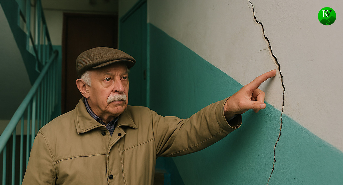 Трещина в доме. Иллюстрация создана "Кавказским узлом" с помощью ИИ в программе Copilot