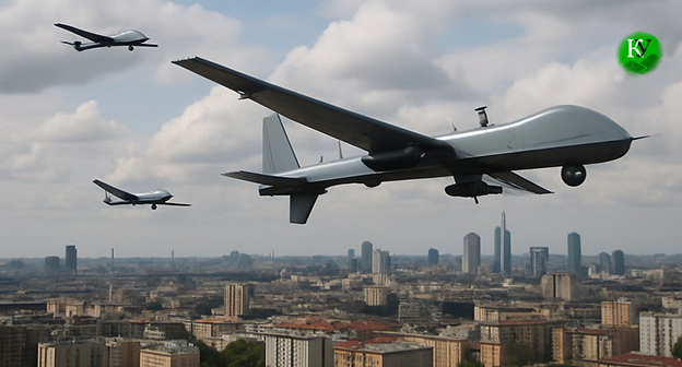 Беспилотники. Иллюстрация "Кавказского узла", созданная ИИ при помощи программы Copilot Беспилотники. Иллюстрация "Кавказского узла", созданная ИИ при помощи программы Copilot