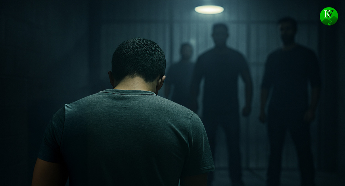 Мужчина и сокамерники в ИВС. Иллюстрация создана "Кавказским узлом" с помощью ИИ в программе Copilot Мужчина и сокамерники в ИВС. Иллюстрация создана "Кавказским узлом" с помощью ИИ в программе Copilot