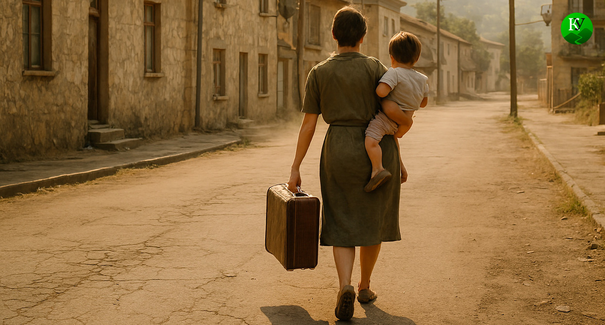 Беженцы. Иллюстрация создана «Кавказским узлом» с помощью ИИ в программе Copilot Беженцы. Иллюстрация создана «Кавказским узлом» с помощью ИИ в программе Copilot