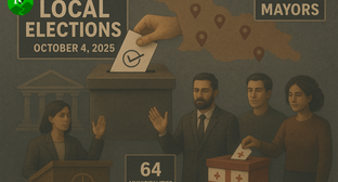 Муниципальные выборы в Грузии. Иллюстрация создана «Кавказским узлом» с помощью ИИ в программе ChatGPT.