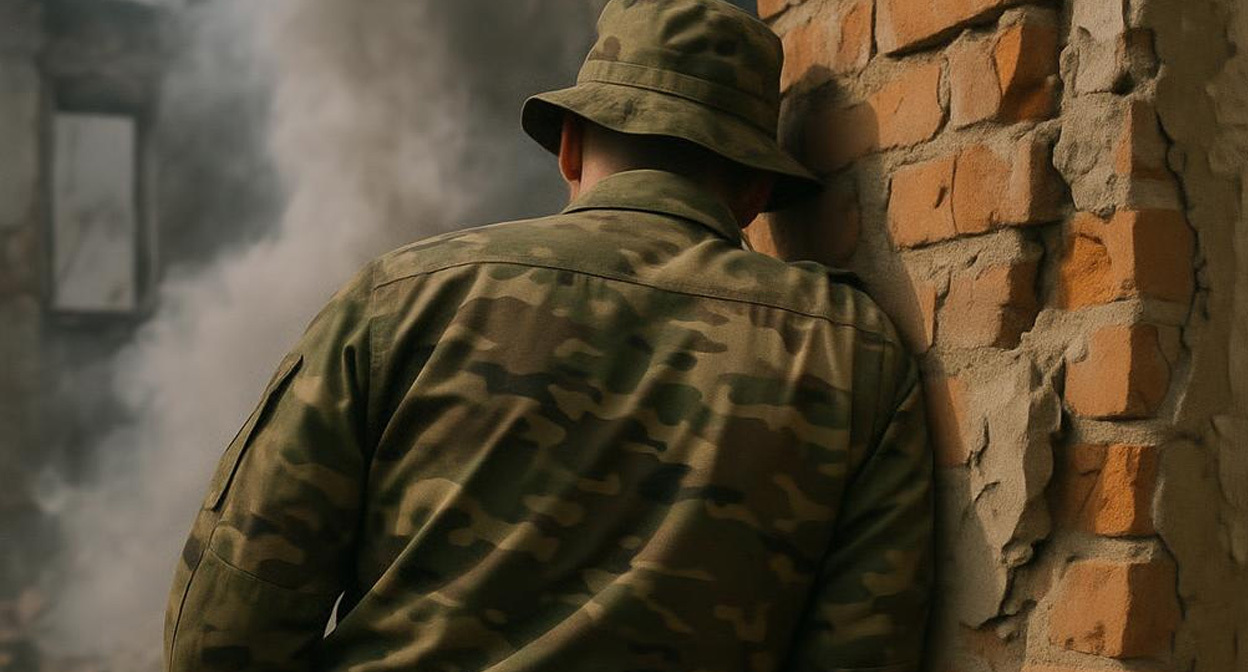 Военный на СВО. Иллюстрация создана «Кавказским узлом» с помощью ИИ в программе Copilot 