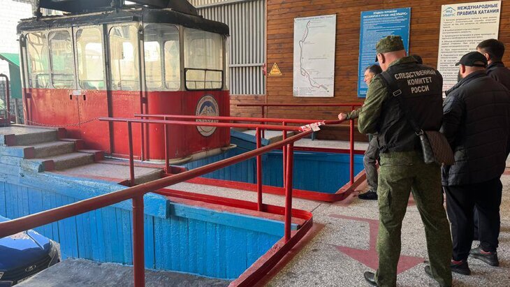 Проверка канатной дороги на Эльбрусе. Фото: телеграм-канал kbr.sledcom
