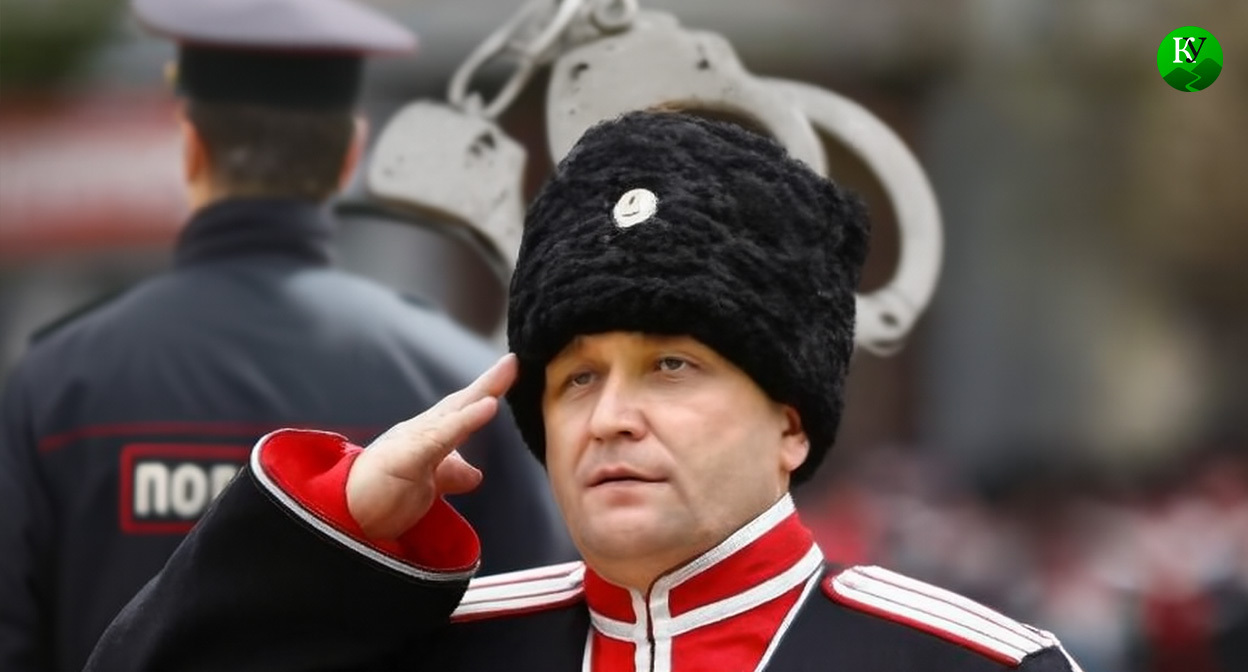 Александр Власов. Коллаж создан «Кавказским узлом» с помощью ИИ в программе Copilot. За основу взято фото: Союза казачьей молодежи Кубани
