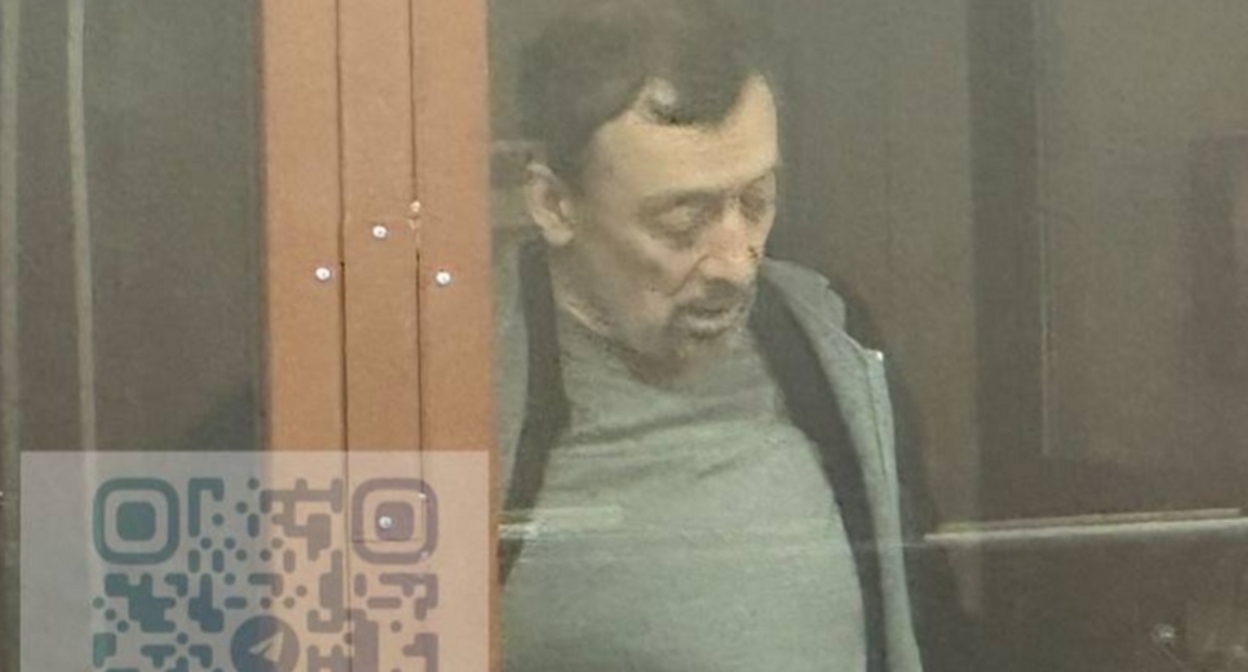 Ибрагим Сулейманов в зале суда. Фото: Суды общей юрисдикции города Москвы https://t.me/moscowcourts/7580