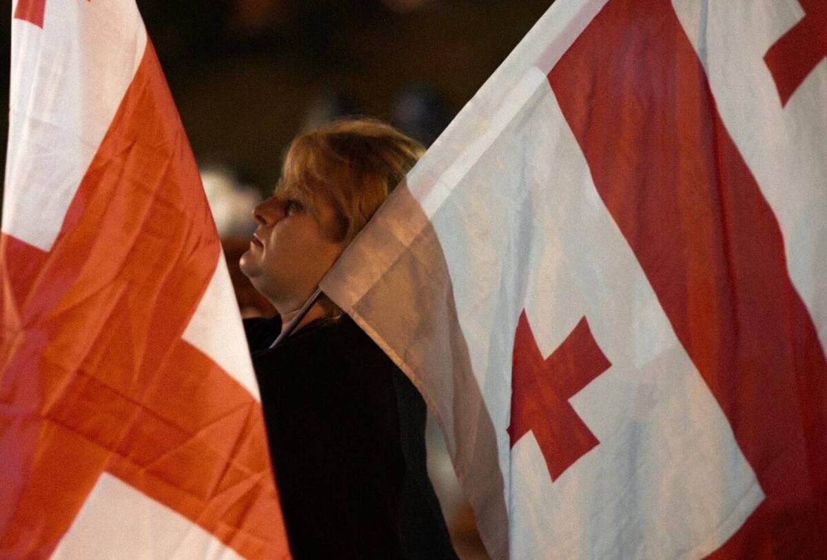 Протест на проспекте Руставели. Фото: Keto Mikadze / Publika