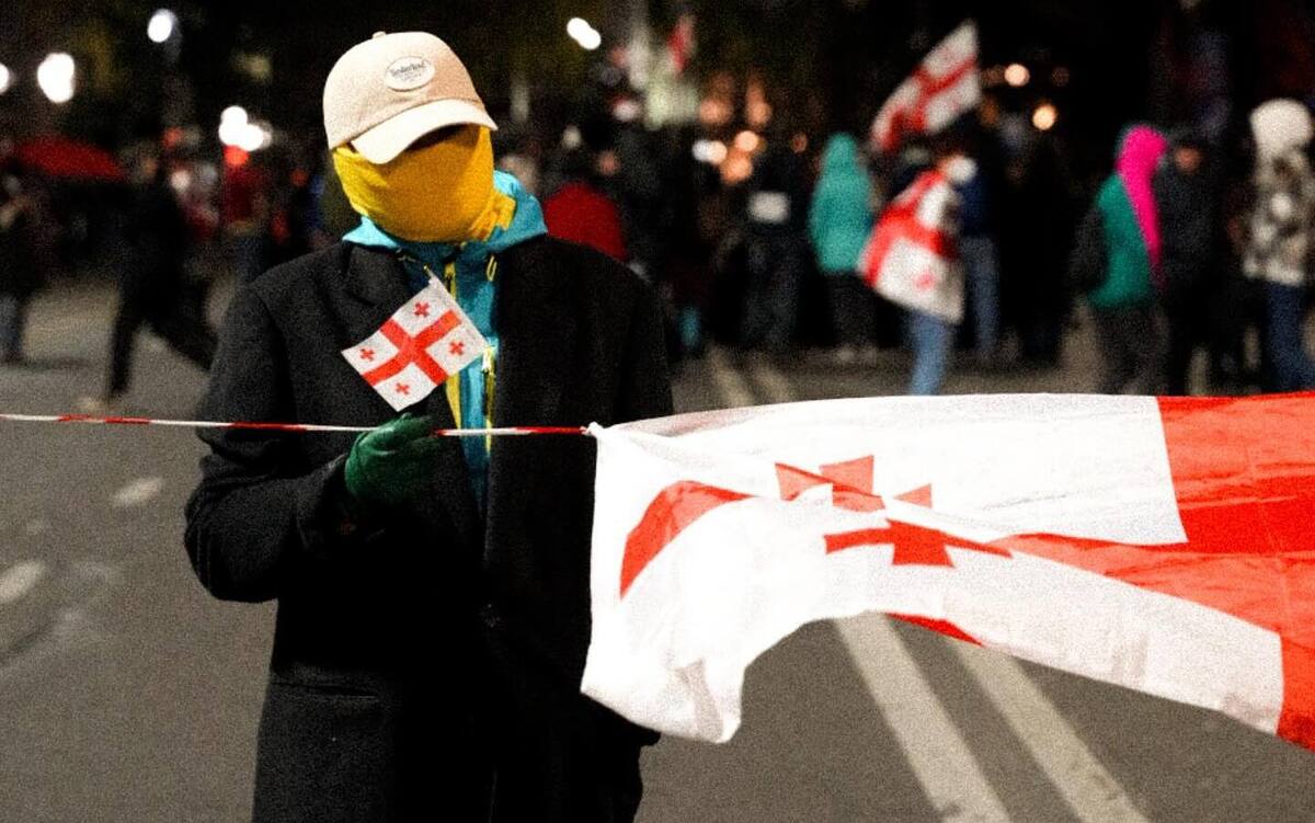 Проспект Руставели перекрыт протестующими. Фото: Keto Mikadze / Publika