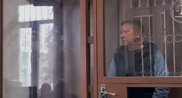 Сергей Лесь в зале суда. 21 октября 2025 г. Фото: t.me/opskuban/1325