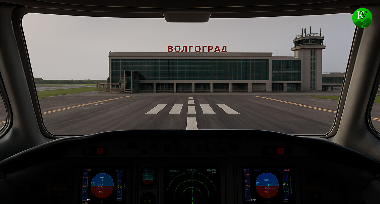 Аэропорт Волгограда. Иллюстрация создана "Кавказским узлом" с помощью ИИ в программе Copilot