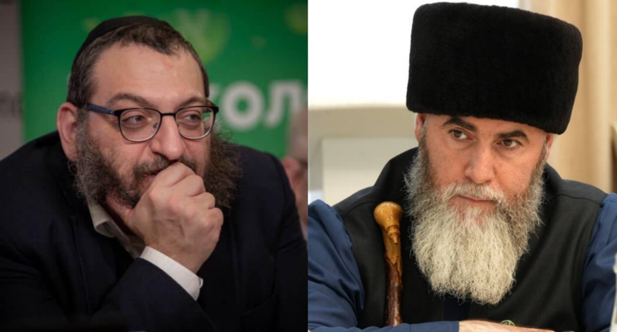 Борух Горин (слева) и Салах Межиев. Коллаж "Кавказского узла". Фото: https://t.me/boruchgorin, https://t.me/dumchr/6858