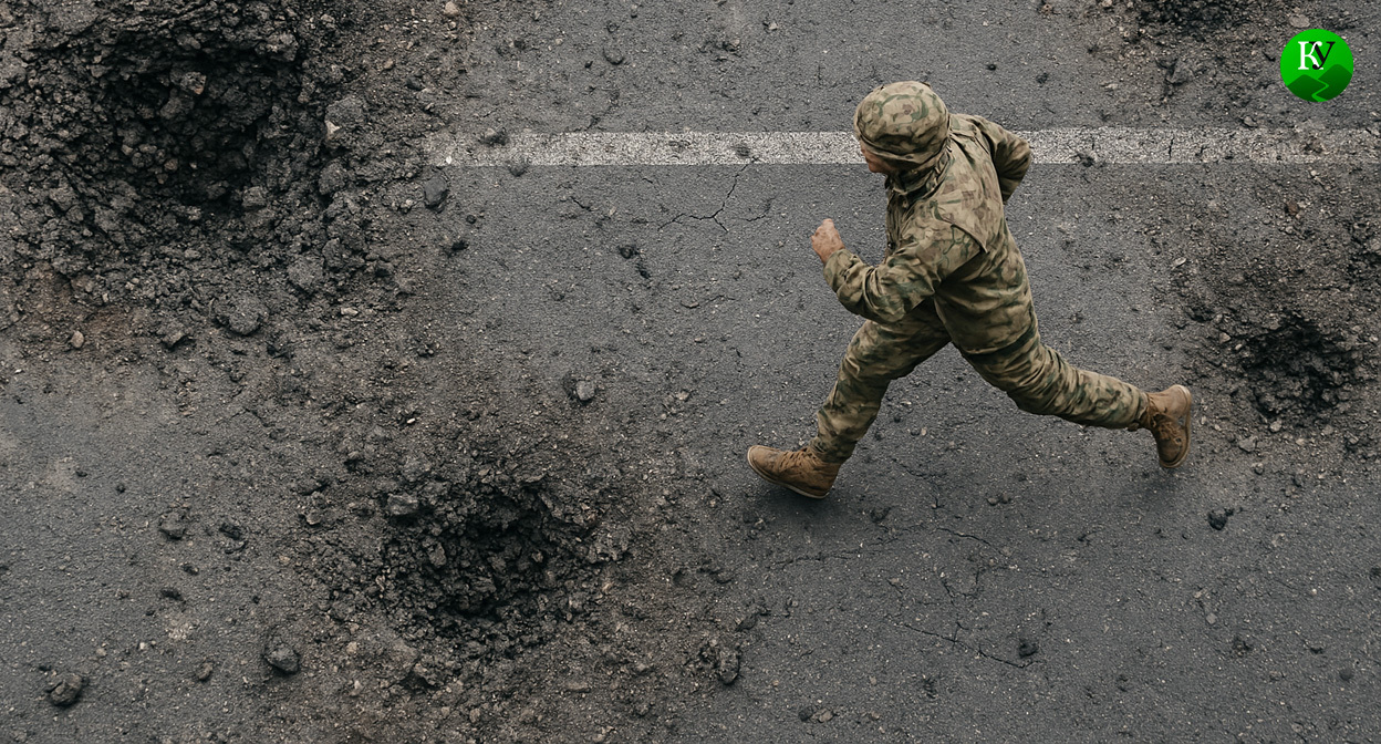 Военный на СВО. Иллюстрация создана «Кавказским узлом» с помощью ИИ в программе Copilot
