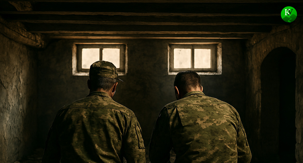 Военные на СВО. Иллюстрация создана «Кавказским узлом» с помощью ИИ в программе Copilot 