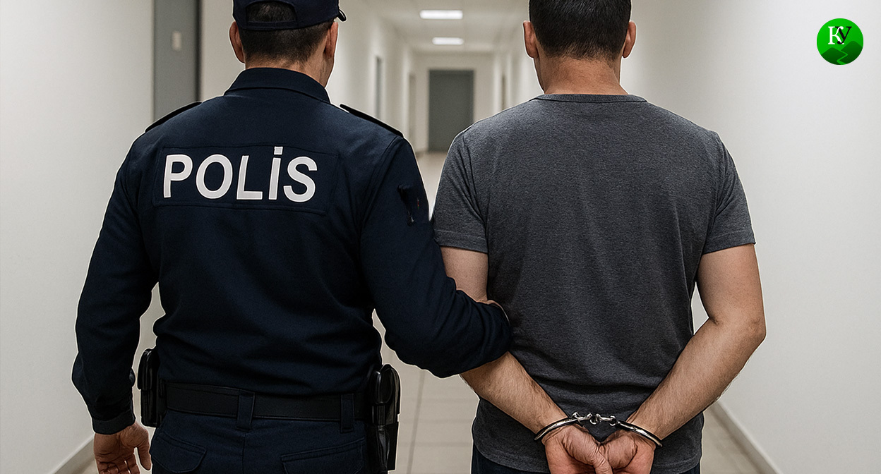 Полицейский и арестованный. Иллюстрация создана «Кавказским узлом» с помощью ИИ в программе Copilot