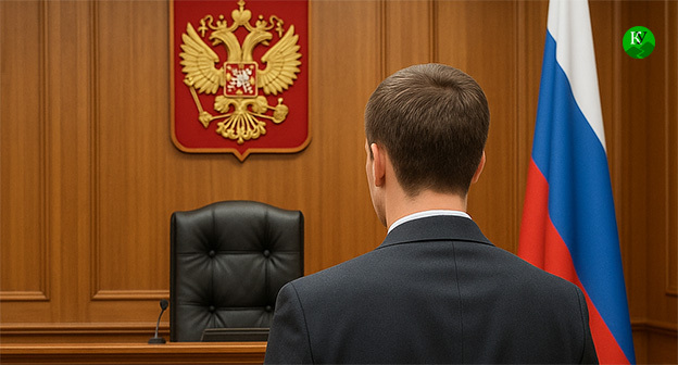 Мужчина в зале суда. Иллюстрация "Кавказского узла" созданная при помощи ИИ в программе Copilot