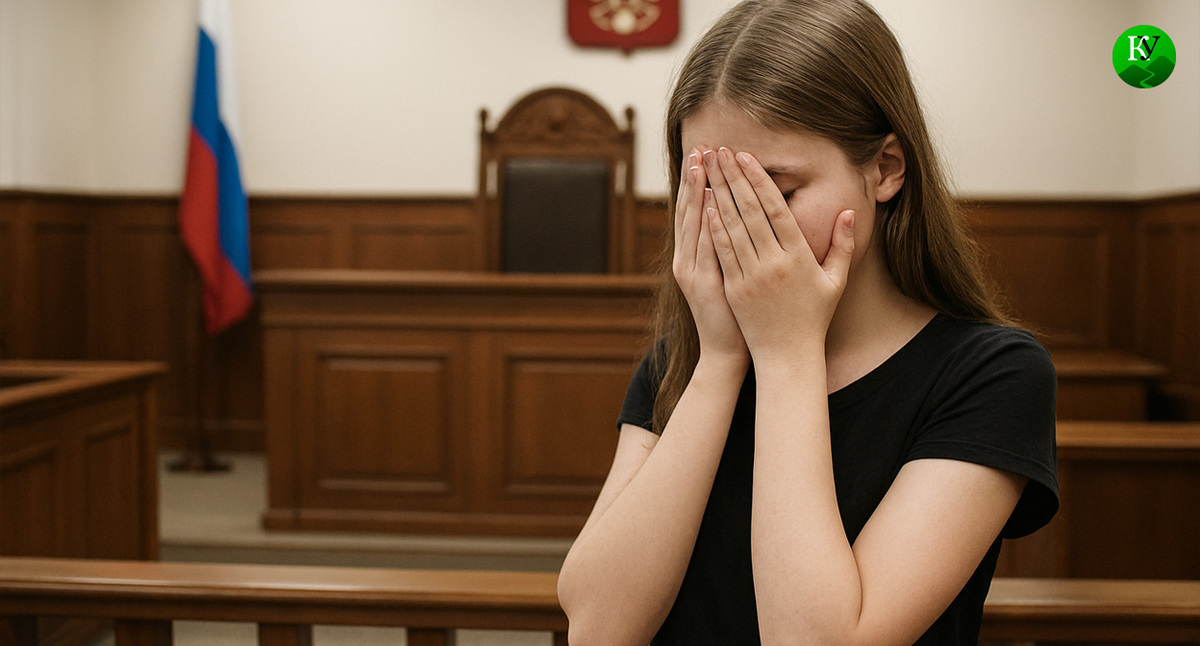 Школьница в суде. Иллюстрация создана «Кавказским узлом» с помощью ИИ в программе Copilot