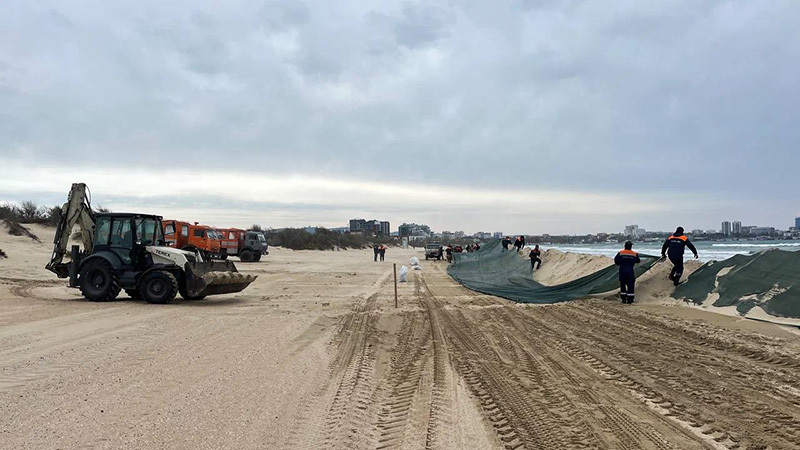 Пляж Темрюкского района. 20 ноября 2025 г. Фото: https://t.me/opershtab23/14453