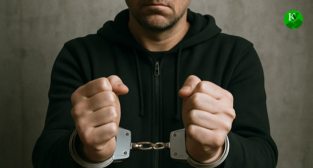 Мужчина в наручниках. Иллюстрация "Кавказского узла" созданная при помощи программы ИИ в программе Copilot