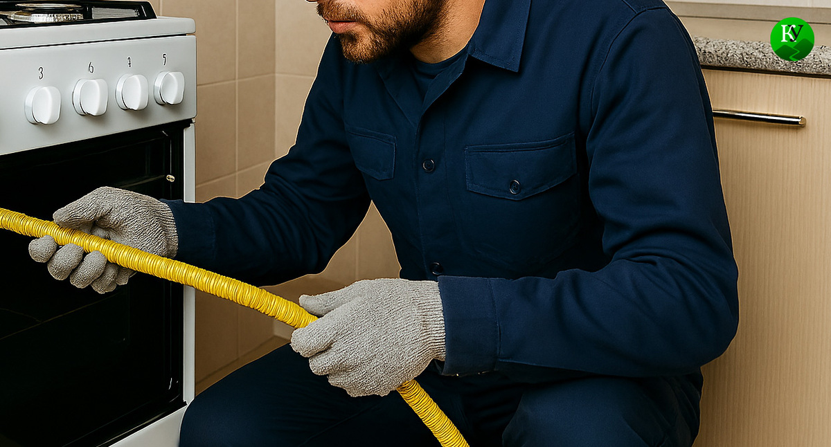 ПРоверка газового шланга. Иллюстрация создана «Кавказским узлом» с помощью ИИ в программе Copilot