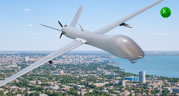 Беспилотник. Иллюстрация "Кавказского узла" созданная ИИ при помощи программы Copilot