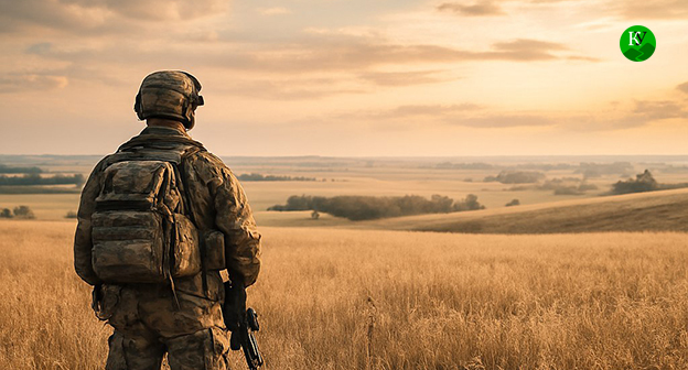 Военнослужащий. Иллюстрация "Кавказского узла" созданная при помощи ИИ в программе Copilot