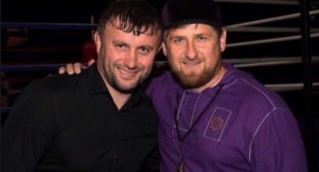 Khusein Agayev (left) and Ramzan Kadyrov. Photo: https://theins.ru/inv/287815