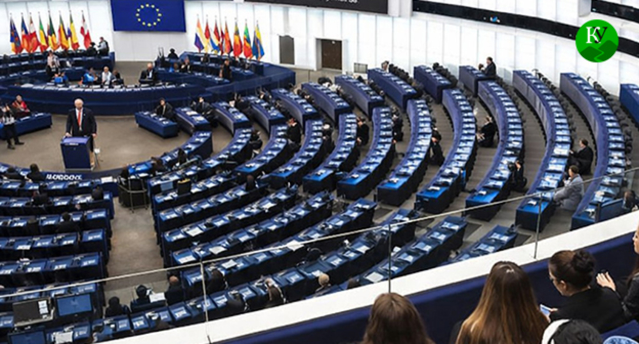 Европарламент. Иллюстрация "Кавказского узла", созданная ИИ при помощи программы Copilot