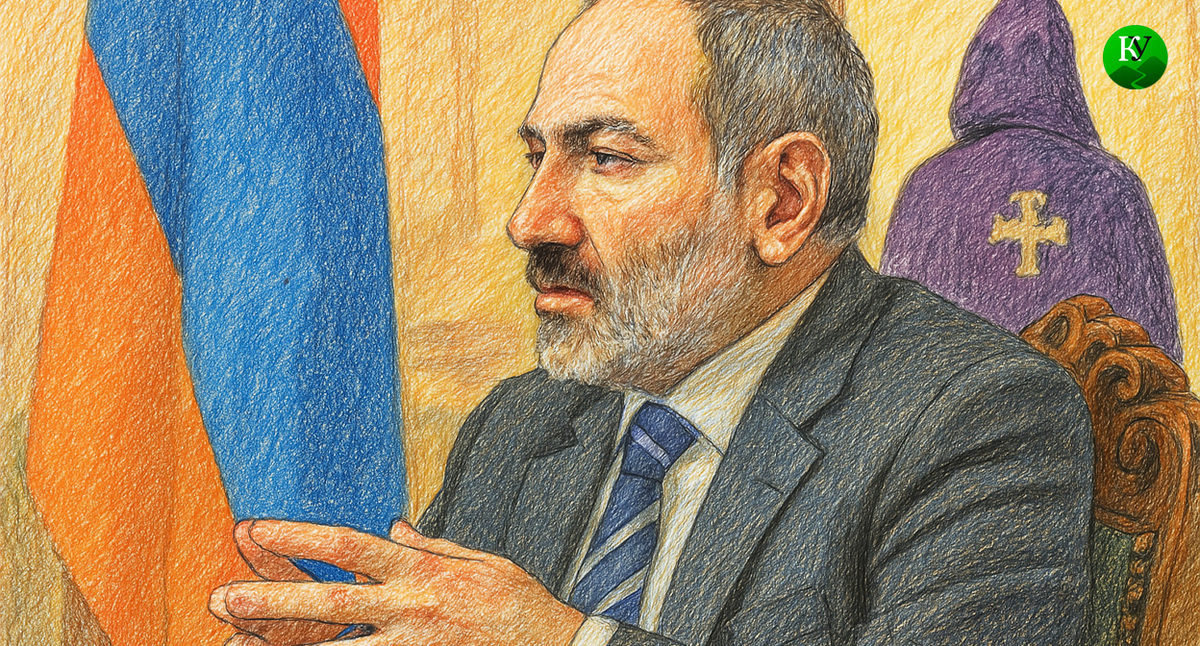 Пашинян. Иллюстрация создана «Кавказским узлом» с помощью ИИ в программе Copilot