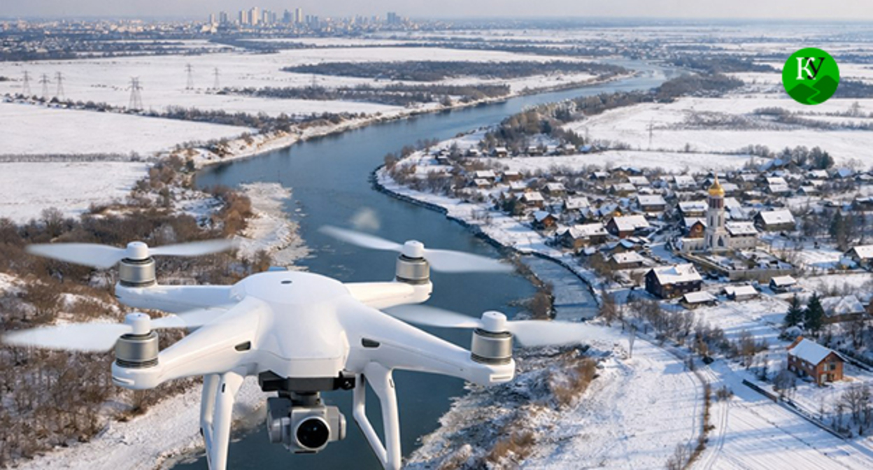 Беспилотник. Иллюстрация создана "Кавказским узлом" при помощи ИИ в программе Copilot