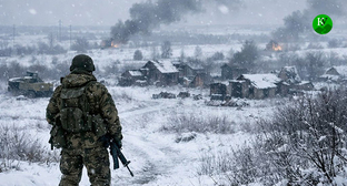 Военнослужащий. Иллюстрация создана "Кавказским узлом" при помощи ИИ в программе Copilot