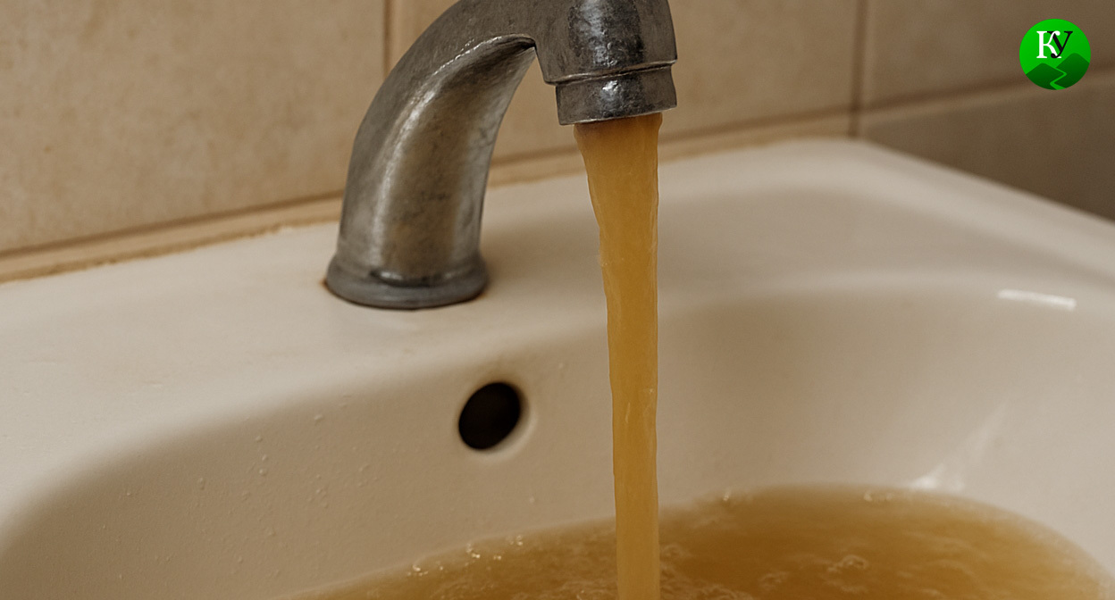 Грязная вода из крана. Иллюстрация создана «Кавказским узлом» с помощью ИИ в программе Copilot