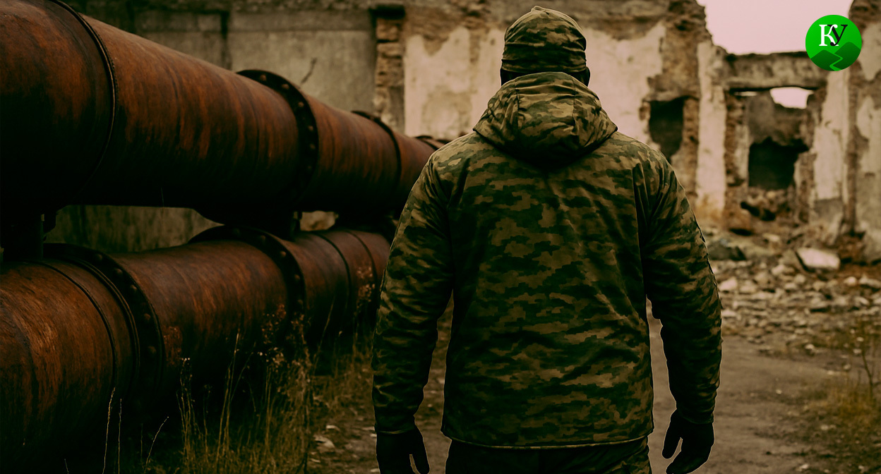 Военный на СВО. Иллюстрация создана «Кавказским узлом» с помощью ИИ в программе Copilot