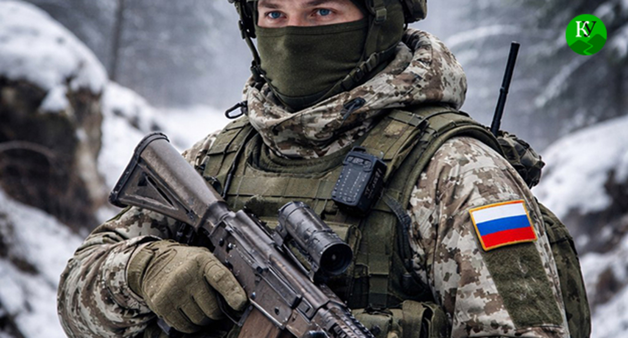 Военнослужащий. Иллюстрация создана "Кавказским узлом" при помощи ИИ в программе Copilot