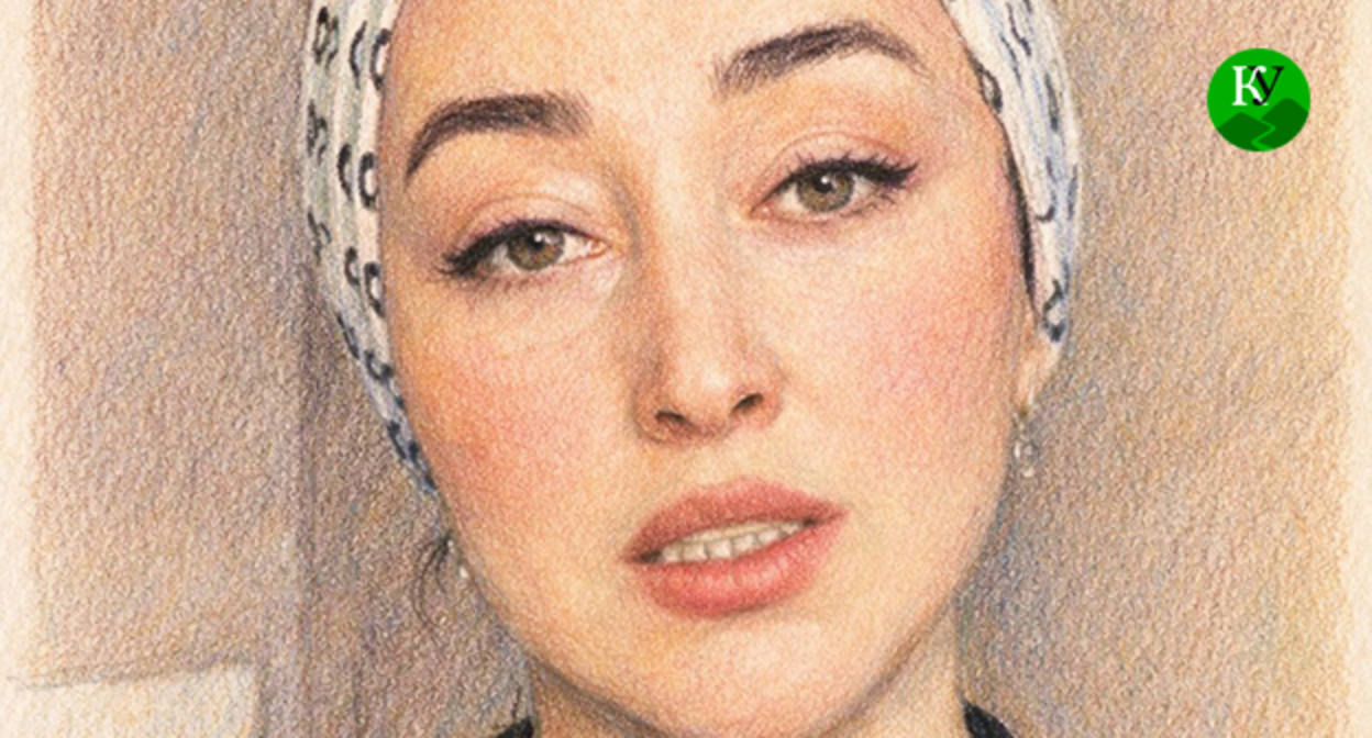 Залина Евкурова. Иллюстрация создана "Кавказским узлом" при помощи ИИ в программе Copilot