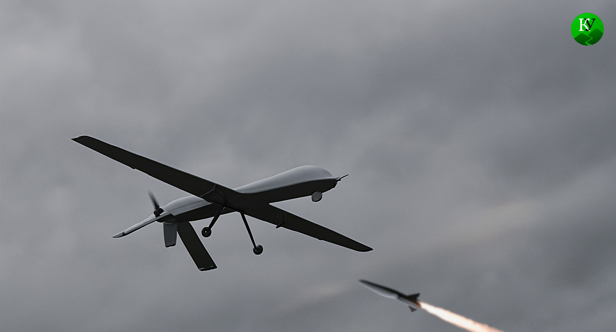 БПЛА и ПВО. Иллюстрация создана «Кавказским узлом» с помощью ИИ в программе Copilot