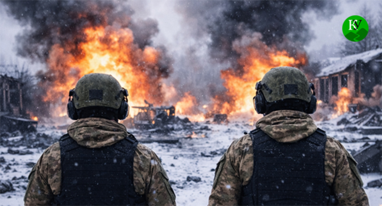 Военнослужащие. Иллюстрация создана "Кавказским узлом" при помощи ИИ в программе Copilot
