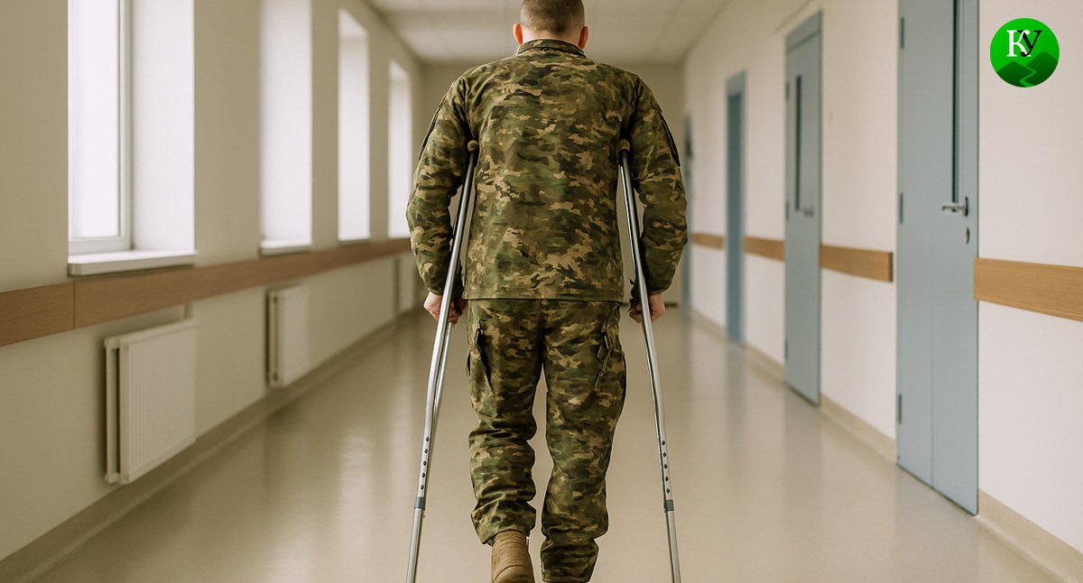 Военный на костылях. Иллюстрация создана «Кавказским узлом» с помощью ИИ в программе Copilot Военный на костылях. Иллюстрация создана «Кавказским узлом» с помощью ИИ в программе Copilot