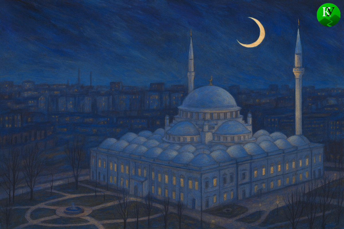 Мечеть. Иллюстрация создана "Кавказским узлом" с помощью ИИ. Мечеть. Иллюстрация создана "Кавказским узлом" с помощью ИИ.