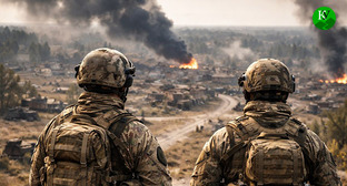 Военнослужащие. Иллюстрация создана "Кавказским узлом" при помощи ИИ в программе Copilot