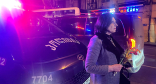 Марш в Тбилиси. Фото: Tv Pirveli от 25.02.26, https://tvpirveli.ge/ka/siaxleebi/sazogadoeba/122108-ar-sheveguebit-rusul-okupatsias-sabchota-okupatsiidan-105-tslis-tavze-tbilisshi