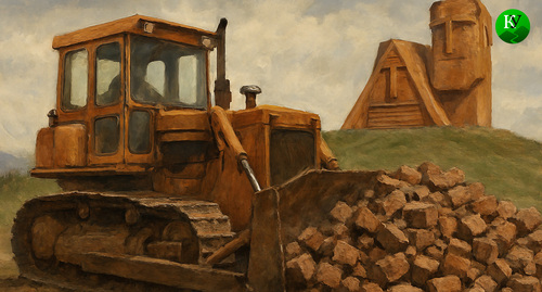 Снос исторических памятников. Иллюстрация создана «Кавказским узлом» с помощью ИИ в программе Copilot Снос исторических памятников. Иллюстрация создана «Кавказским узлом» с помощью ИИ в программе Copilot