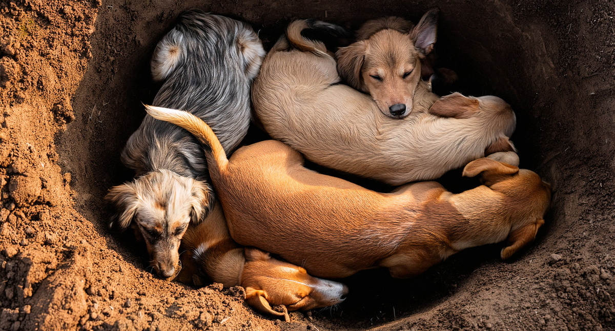 Собаки. Иллюстрация создана «Кавказским узлом» с помощью ИИ в программе Copilot