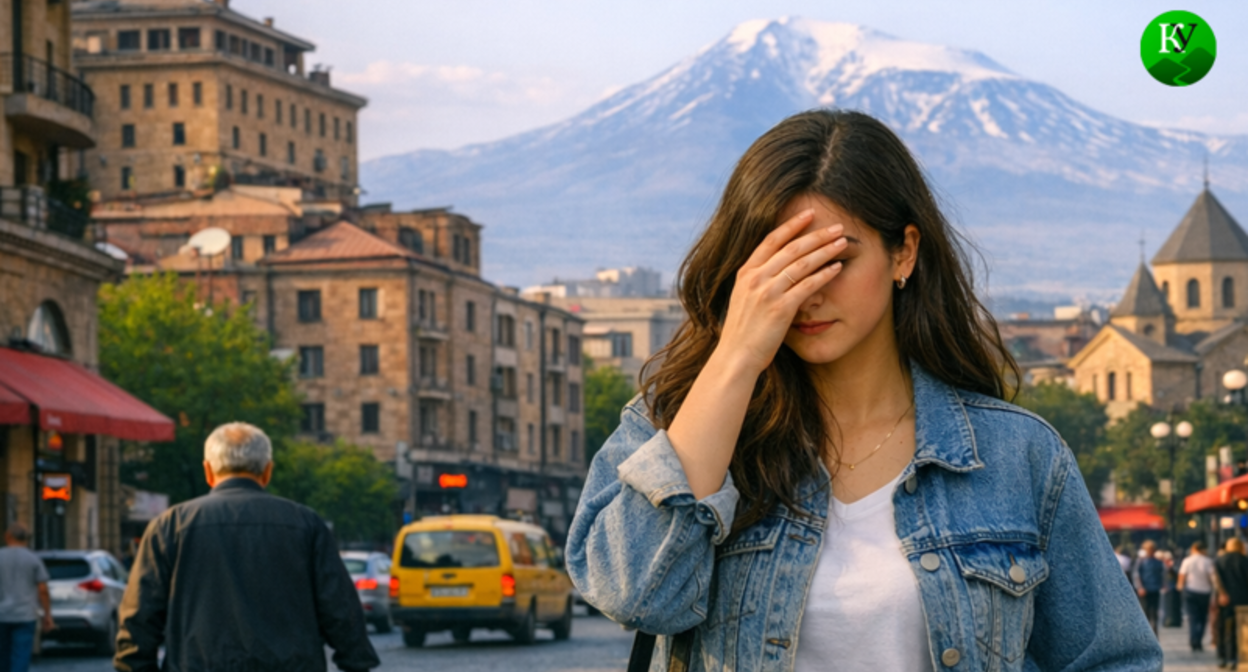 Девушка в Ереване. Изображение создано "Кавказским узлом" при помощи ИИ в программе Copilot. Девушка в Ереване. Изображение создано "Кавказским узлом" при помощи ИИ в программе Copilot.
