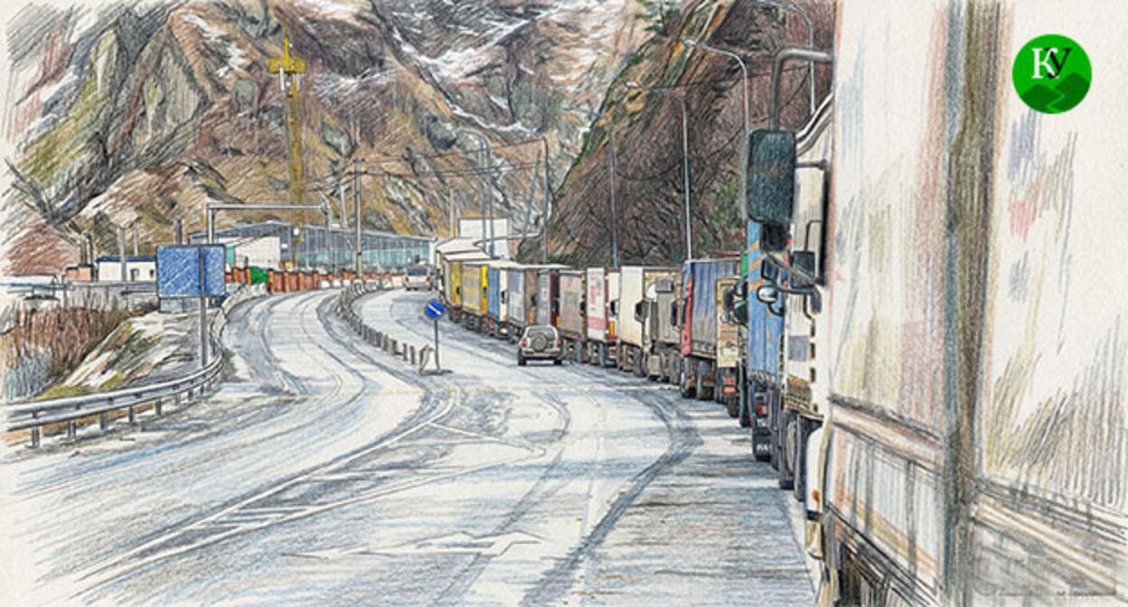 Военно-Грузинская дорога. Иллюстрация создана "Кавказским узлом" при помощи ИИ в программе Copilot Военно-Грузинская дорога. Иллюстрация создана "Кавказским узлом" при помощи ИИ в программе Copilot