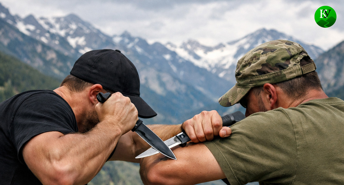 Тренеровка по ножевому бою. Иллюстрация создана «Кавказским узлом» с помощью ИИ в программе Copilot Тренеровка по ножевому бою. Иллюстрация создана «Кавказским узлом» с помощью ИИ в программе Copilot