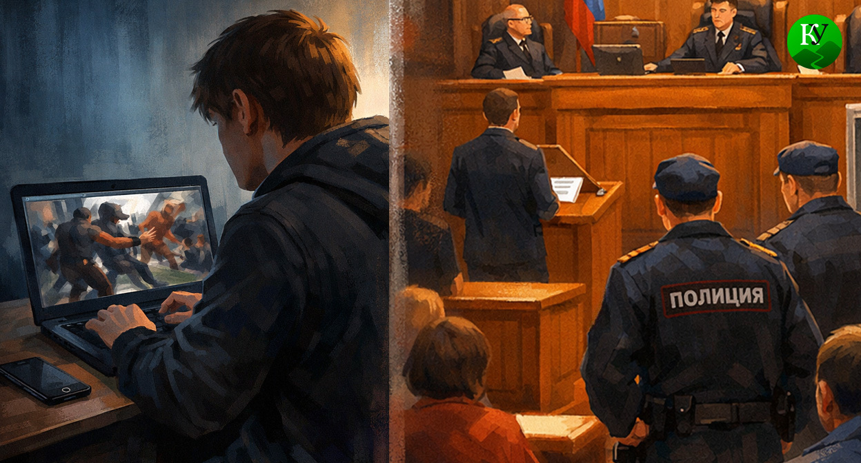 Подросток публикует видео. Иллюстрация создана "Кавказским узлом" с помощью ИИ в программе Copilot