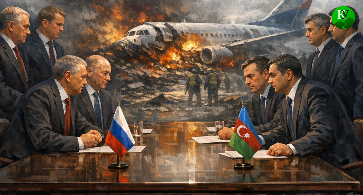 Переговоры об урегулировании последствий катастрофы самолета авиакомпании AZAL. Иллюстрация создана «Кавказским узлом» с помощью ИИ в программе Copilot Переговоры об урегулировании последствий катастрофы самолета авиакомпании AZAL. Иллюстрация создана «Кавказским узлом» с помощью ИИ в программе Copilot
