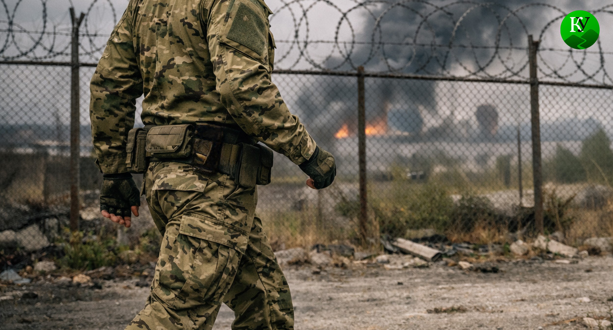 Военный на СВО. Иллюстрация создана «Кавказским узлом» с помощью ИИ в программе Copilot