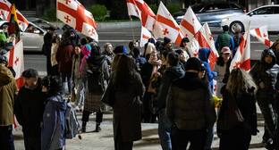 Протестующие на проспекте Руставели, 20 апреля 2026 года. Фото: Ketevan Khutsishvili / Netgazeti