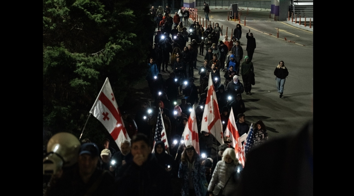 Участники марша в Тбилиси, 24 апреля 2026 года. Фото: Фото: Khatia Kakhidze / Publika