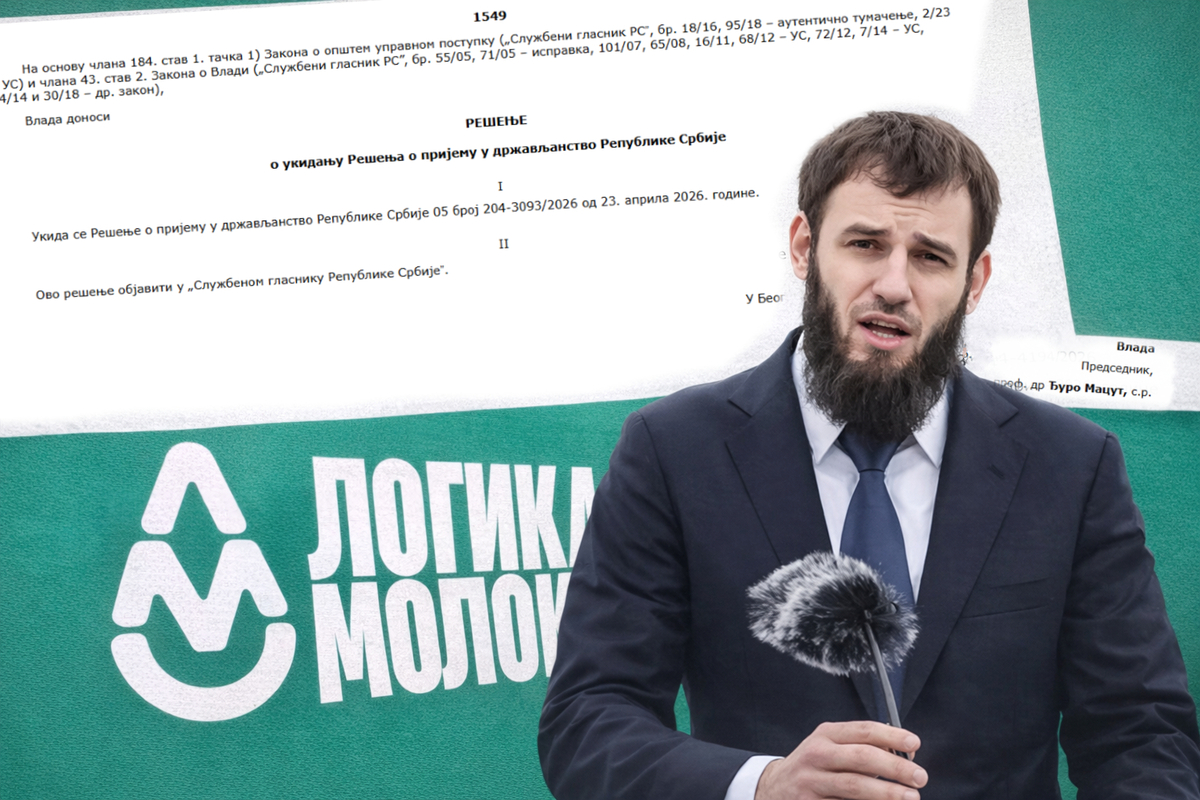 Якуб Закриев и решение властей Сербии. Коллаж "Кавказского узла"